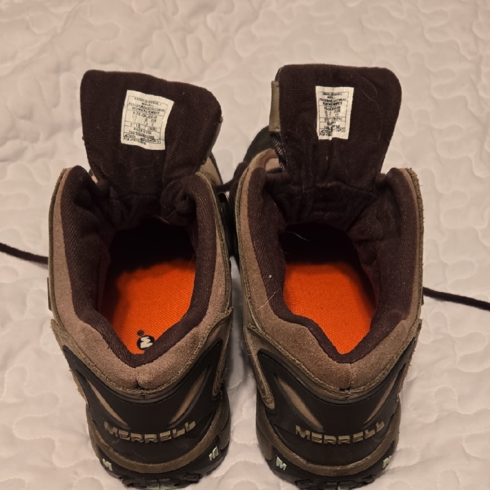 Merrell Brown and Tan Lace-Up Hiking Boots - Picture 5 of 8